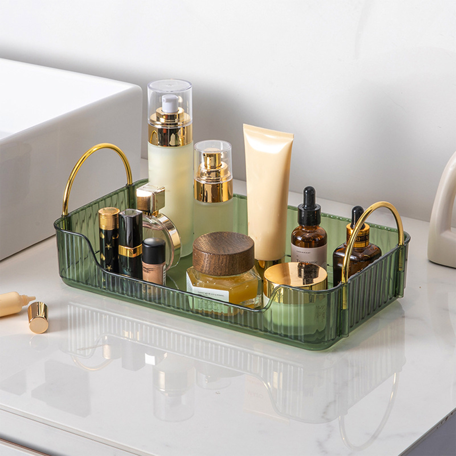 Luxury Skincare Organizer - منظم حمام فاخر من الأكريليك لتخزين