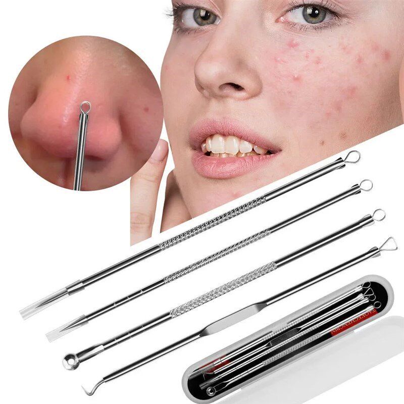 Luxury Skincare Acne - مجموعة أدوات إزالة الرؤوس السوداء، طقم