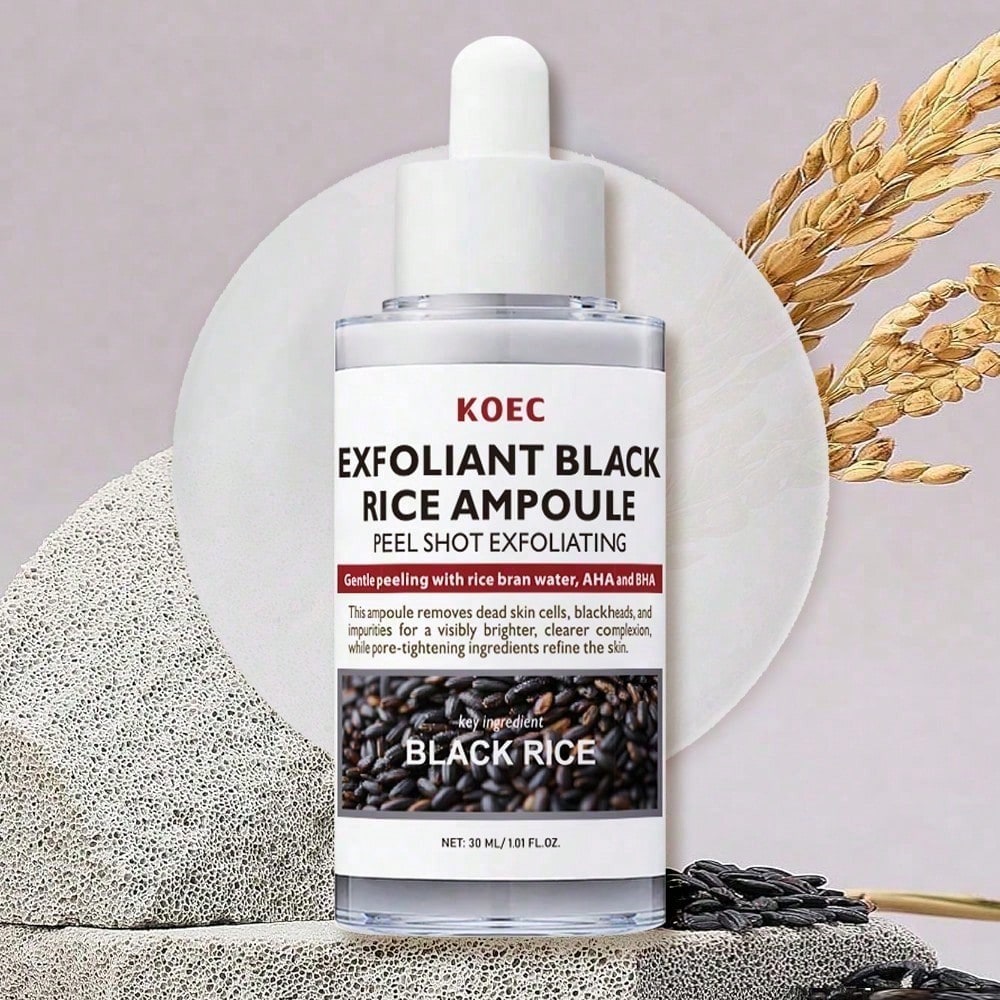 Luxury Skincare Daily - أمبولة الأرز الأسود المقشرة 80 مل،