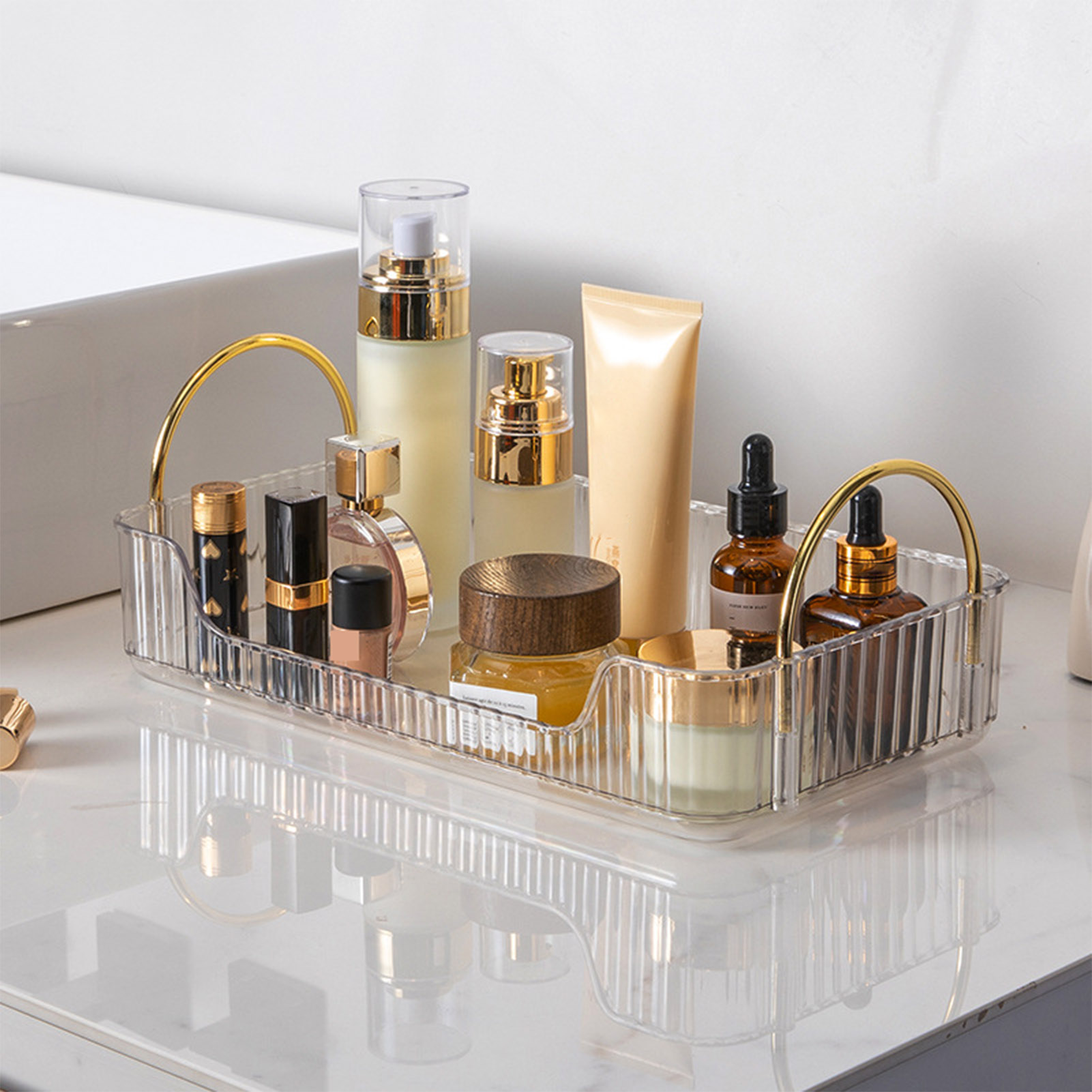 منظم حمام فاخر من الأكريليك لت - مراجعة Luxury Skincare Organizer وسعره