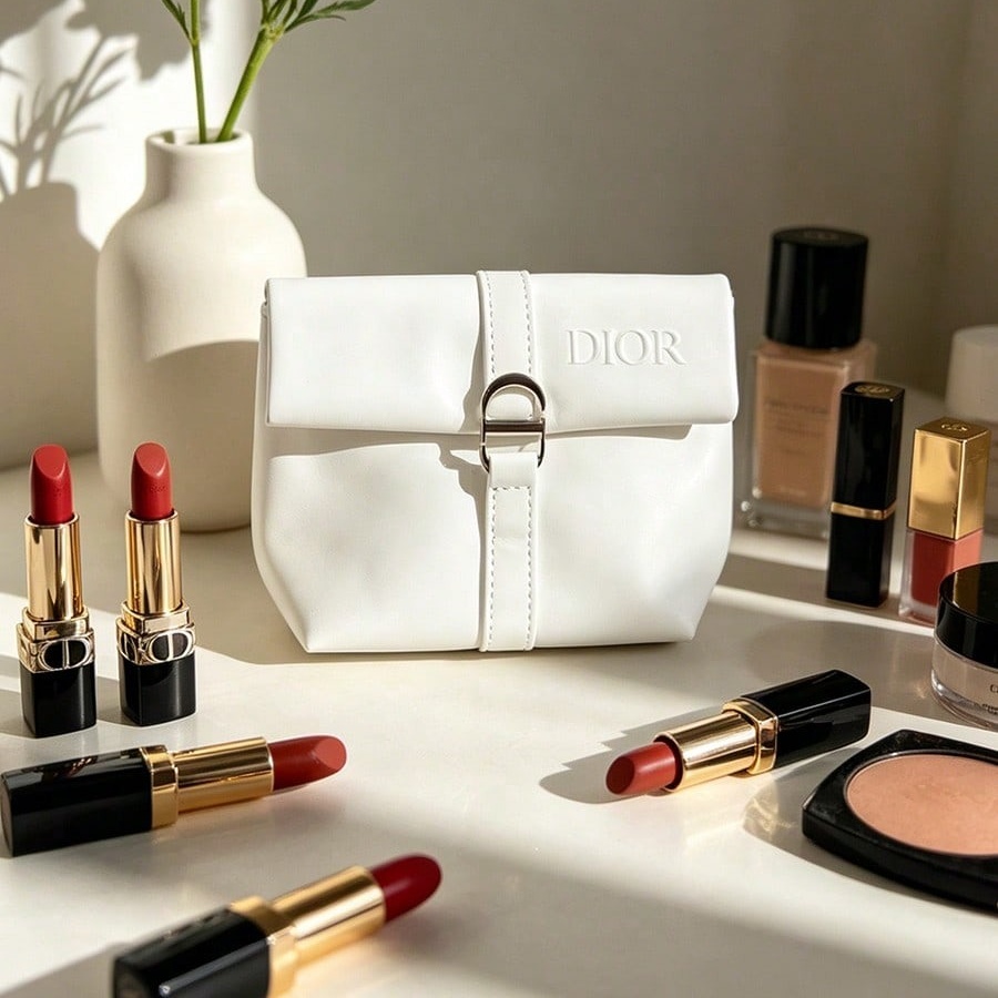 حقيبة ديور البيضاء لمستحضرات ا - مراجعة Luxury Skincare Samples وسعره