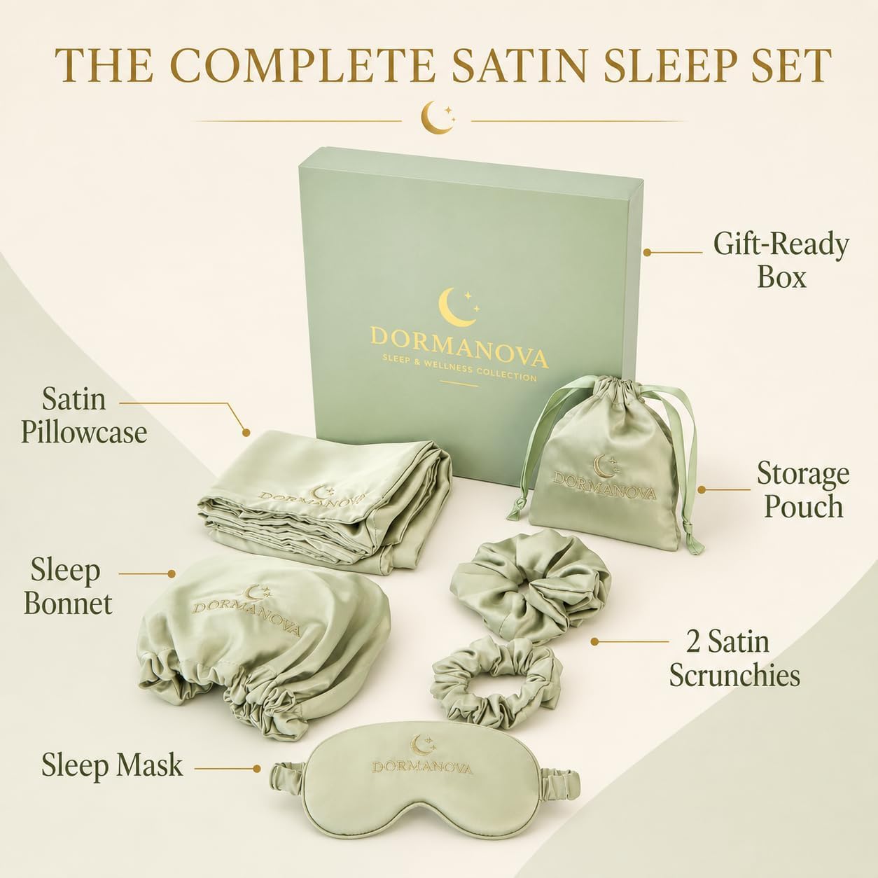 طقم نوم فاخر من الساتان – غطاء - مراجعة Luxury Skincare Gift Set وسعره