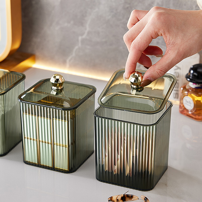 صندوق تخزين مسحات قطنية شفافة  - مراجعة Luxury Skincare Samples وسعره