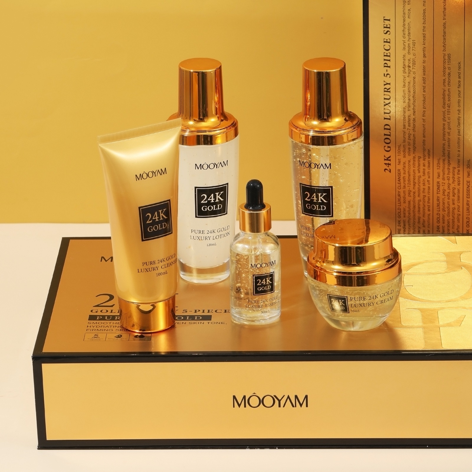 مجموعة مرطبة فاخرة من الذهب عي - مراجعة Luxury Skincare Anti Aging وسعره