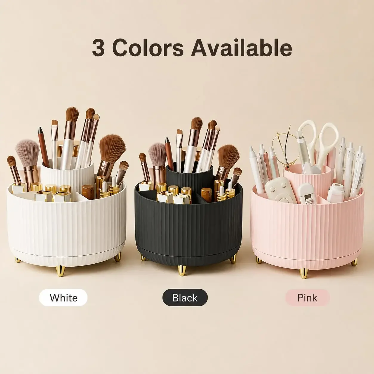 منظم مكياج دوّار 360 درجة، صند - مراجعة Luxury Skincare Organizer وسعره